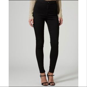 TOPSHOP Joni Moto skinny black jeans 25